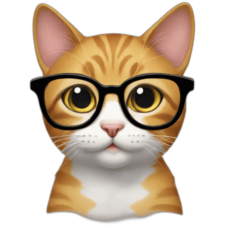 Cat with glasses emoji