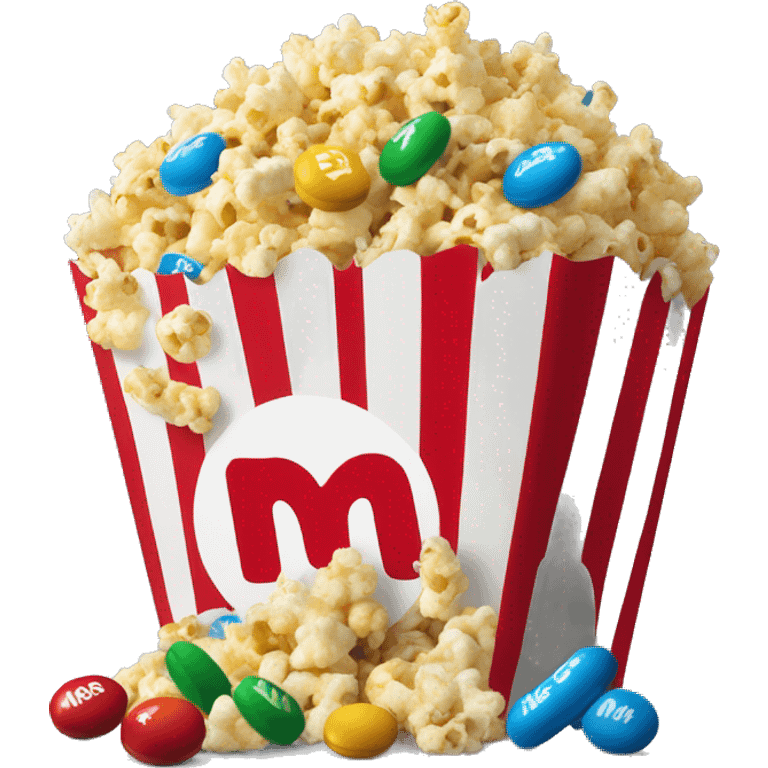 Movie pop corn and bag of m&m’s emoji