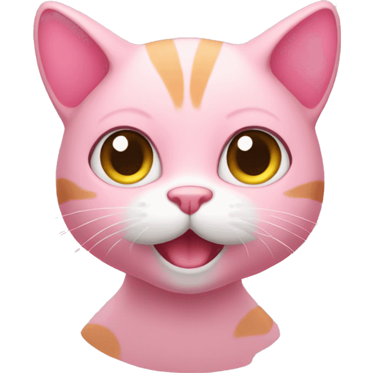 Cute pink cat emoji