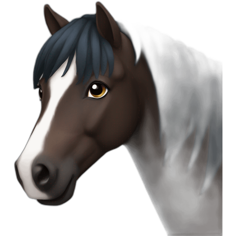 Dark bay pony emoji