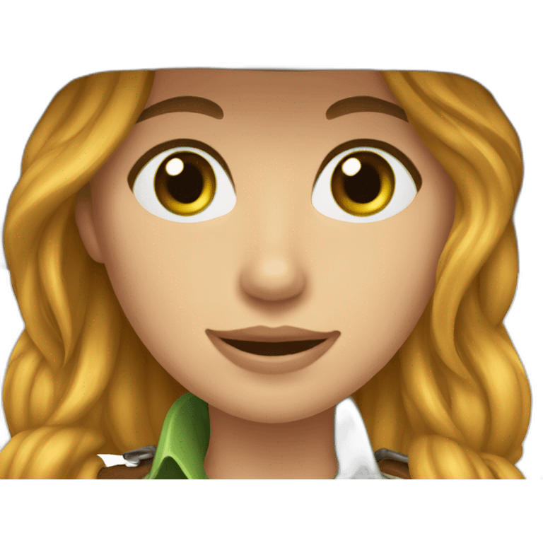 Lightbrown-hair-green-eyes-cowgirl emoji