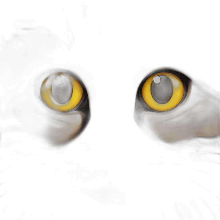 Orange and black cat with yellow eyes and green pupils emoji