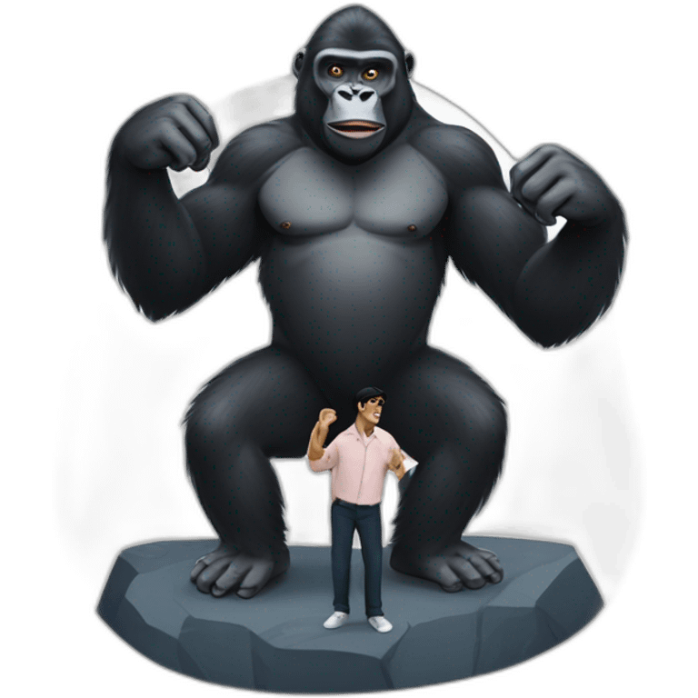 Gorilla meeting Rishi Sunak emoji