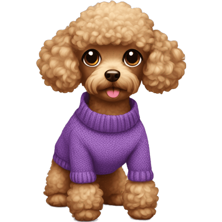 toy poodle wearing a sweater emoji