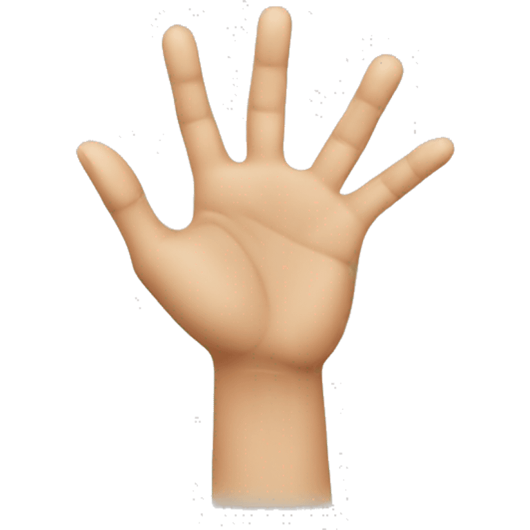 two hands in upside dow V shape emoji