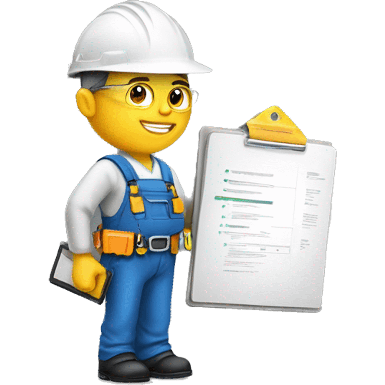 Electrical contractor project manager with clipboard emoji