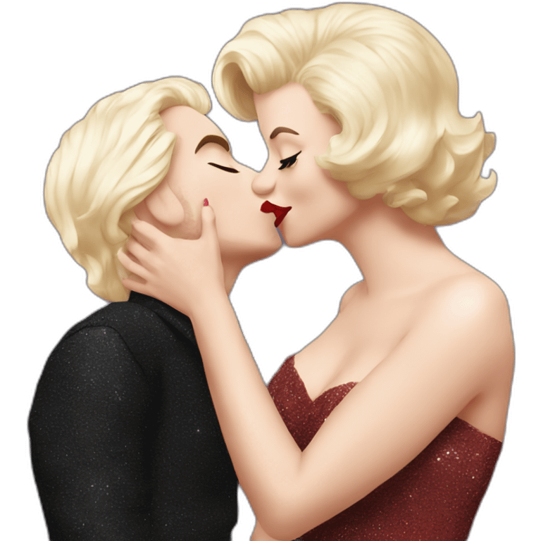 Marilyn monroe kissing me emoji