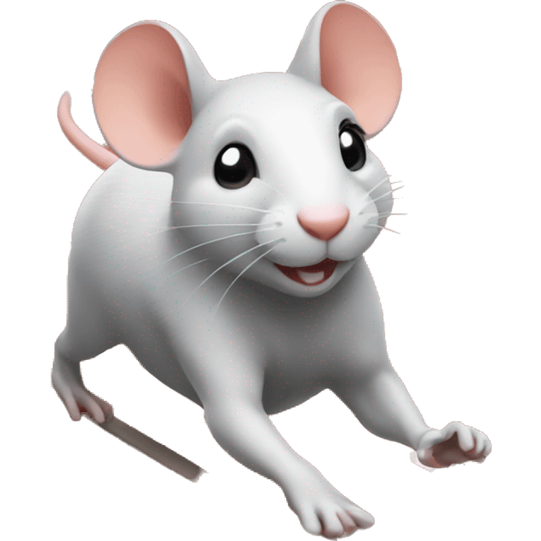 lady rat running around a track emoji