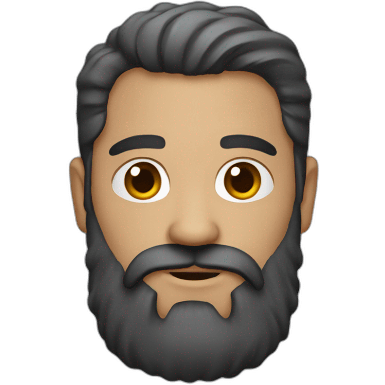 bearded man with lavagun emoji