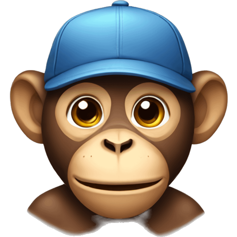 Monkey wearing a cap emoji