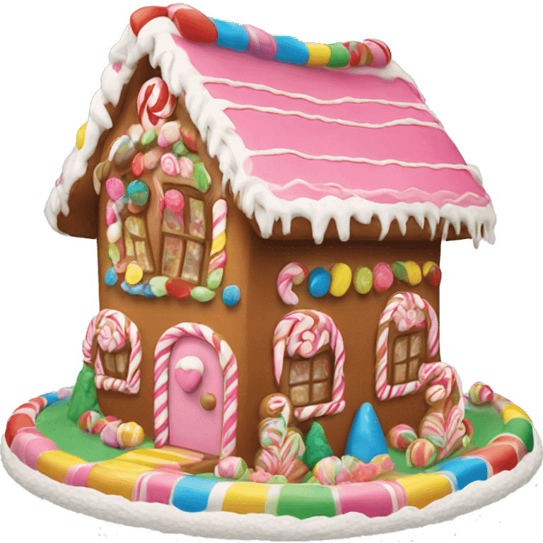 Candy land gingerbread house  emoji