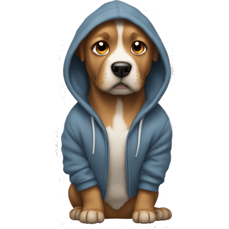 Dog wearing hoodie  emoji