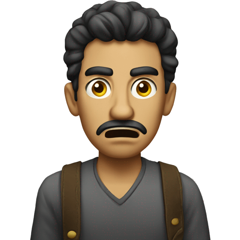 confused and very angry mexican guy emoji