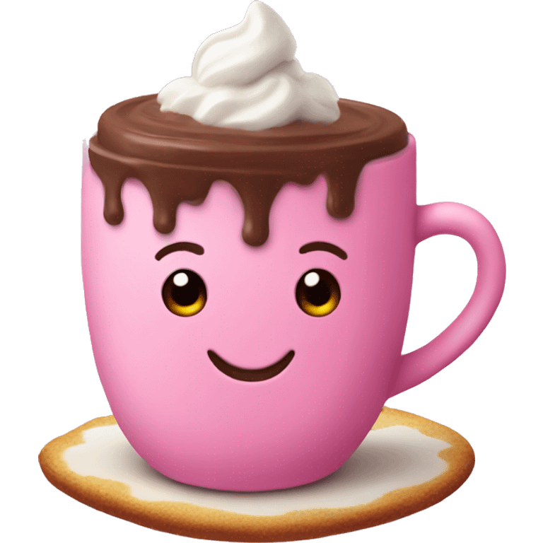 Pink hot chocolate  emoji