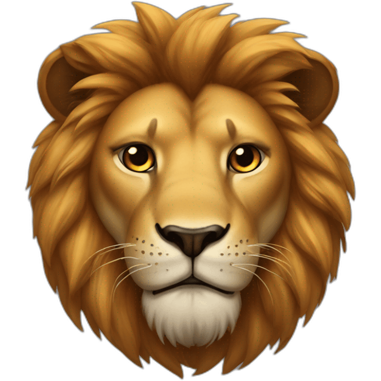 Lion with a scar on eye emoji