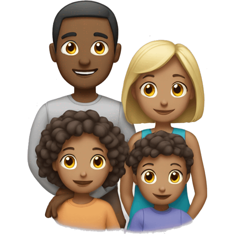 family with 3 children emoji