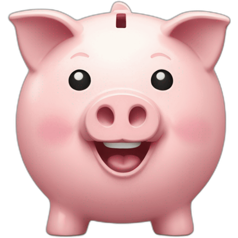 winking piggy bank emoji