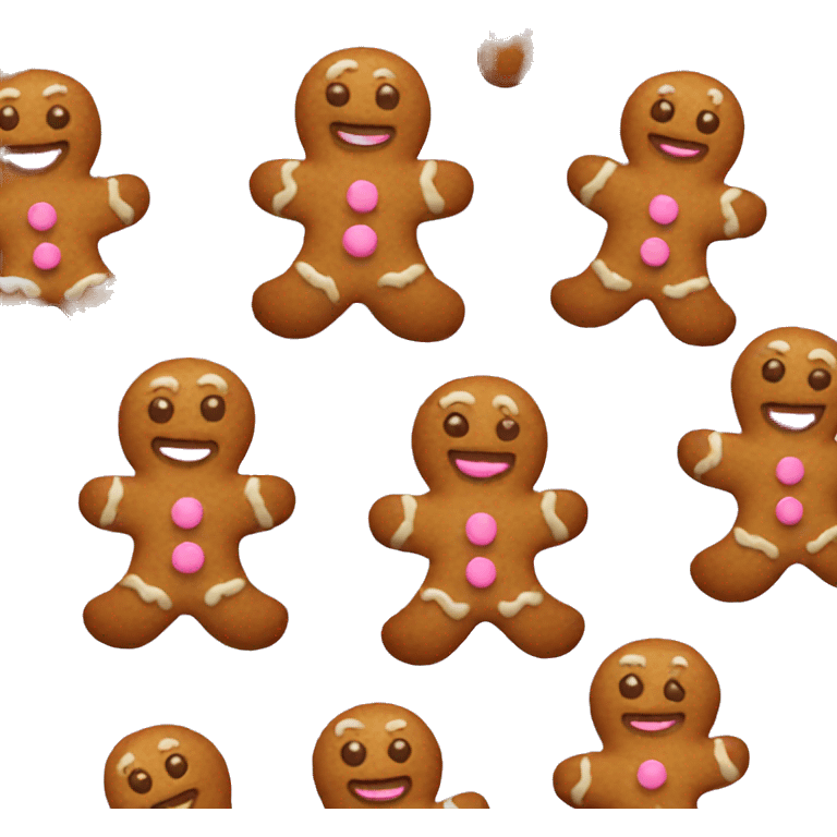 Gingerbread with pink buttons emoji