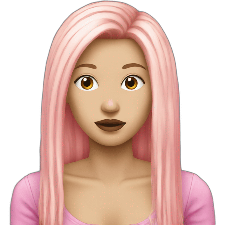 pink-punk-blonde-long-hair emoji