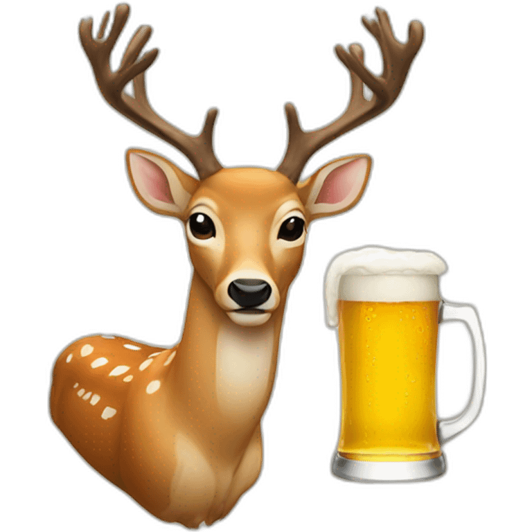 Deer and beer emoji