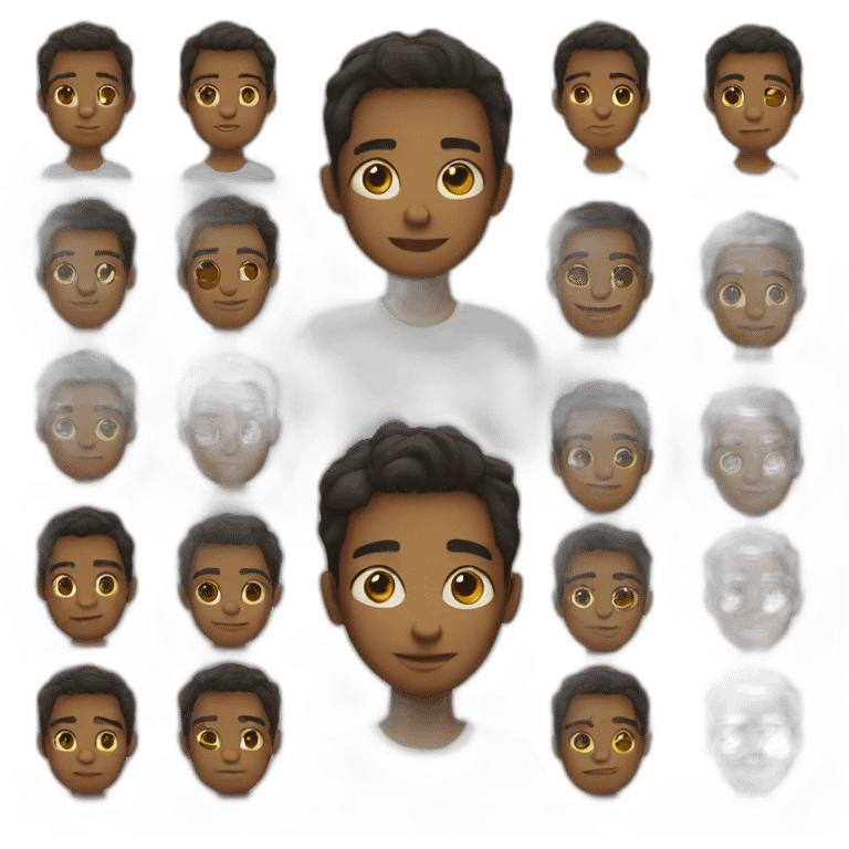 young Character in social media emoji