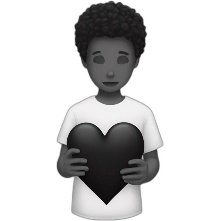 Black heart broken emoji