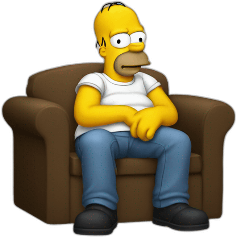 Homer sitting of a wal emoji