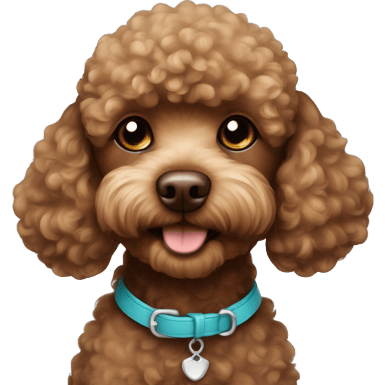 A brown toy poodle emoji