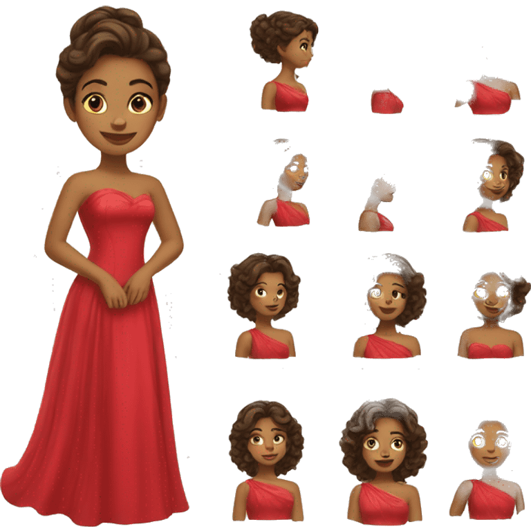 Princess in red dress emoji