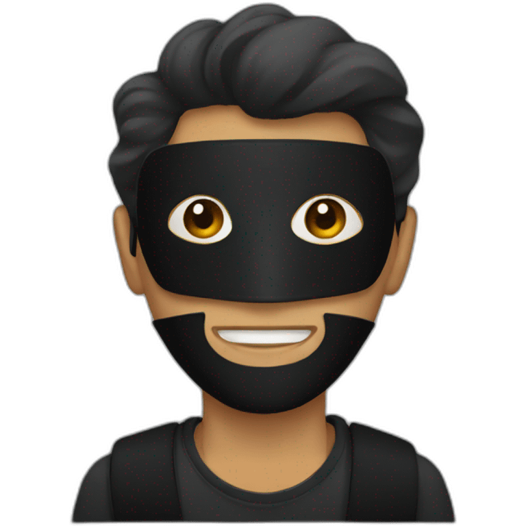 A man with black mask emoji