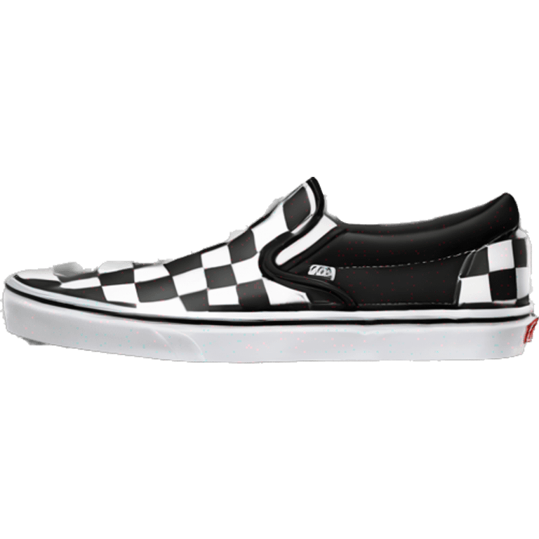 Checkered vans slip on shoes emoji