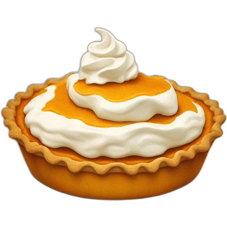 pumpkin pie with cream emoji