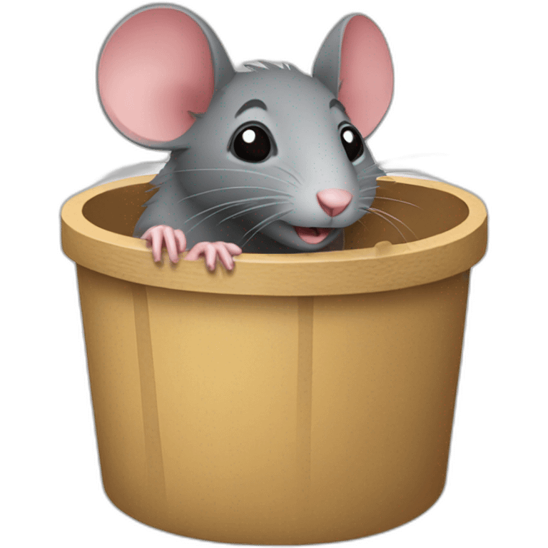 rat dans une poubelle emoji