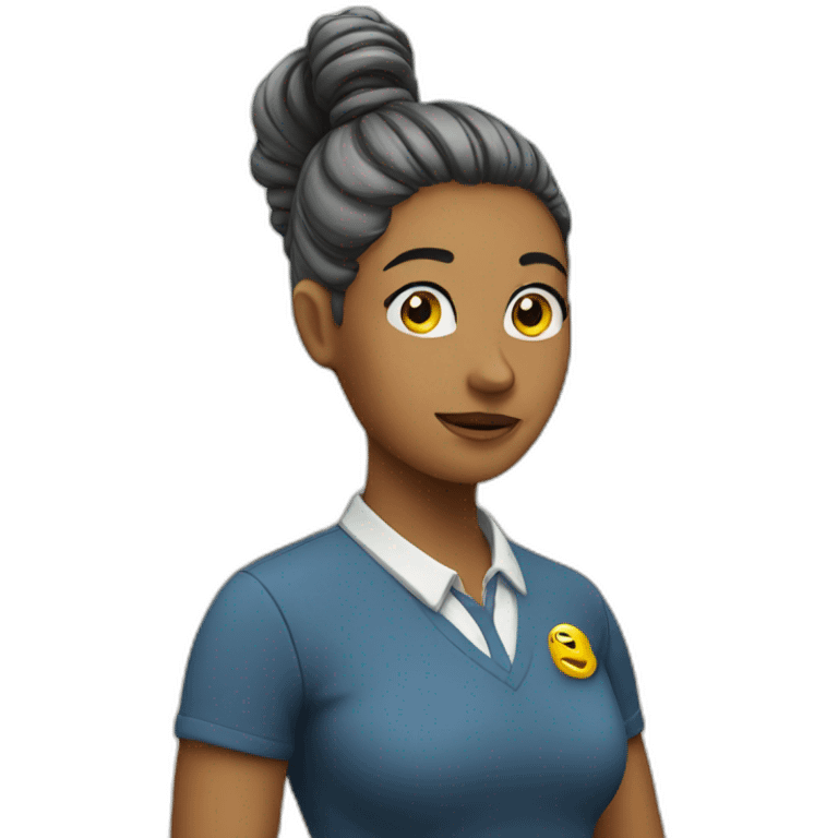 ponytail teacher emoji