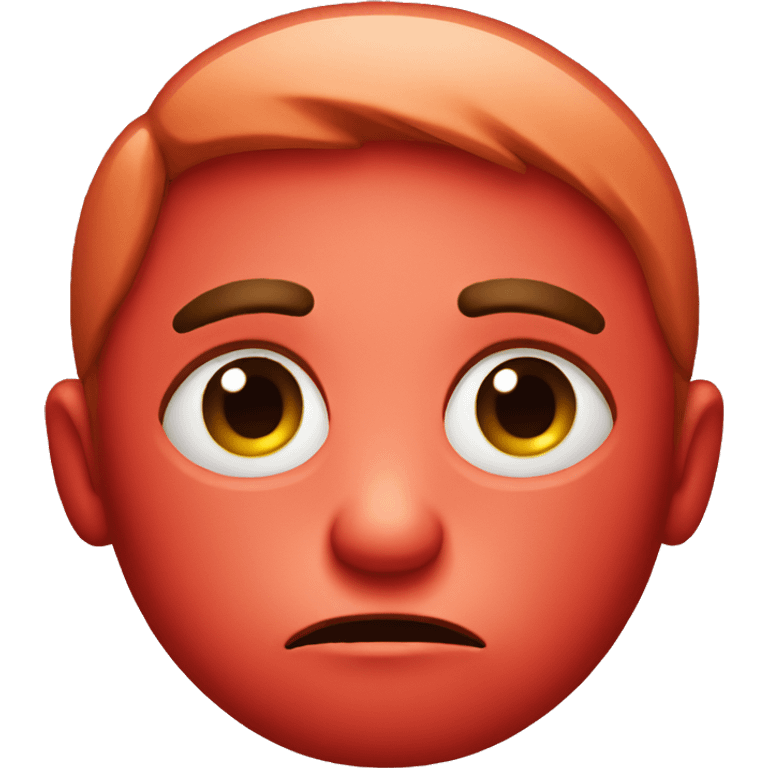 Red sad face emoji