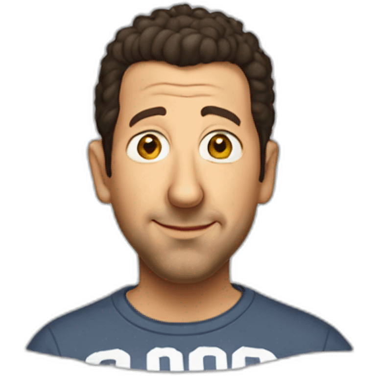 actor adam sandler cartoon wearing tee emoji