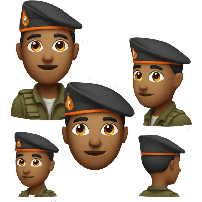 Soldier with orange beret emoji