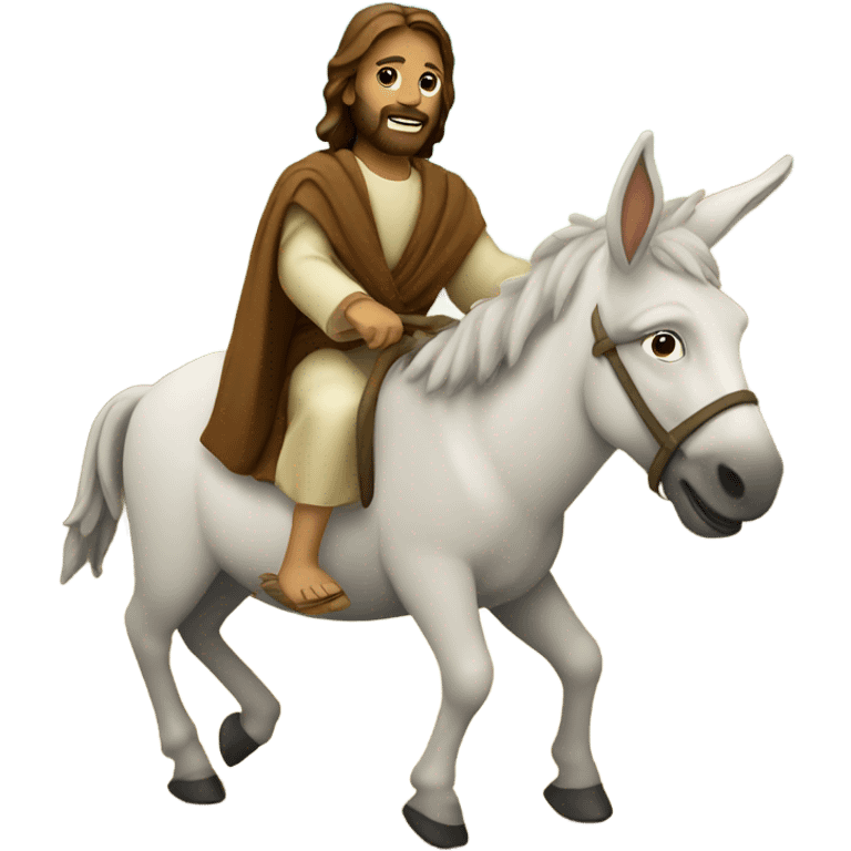 Jesus riding donkey emoji