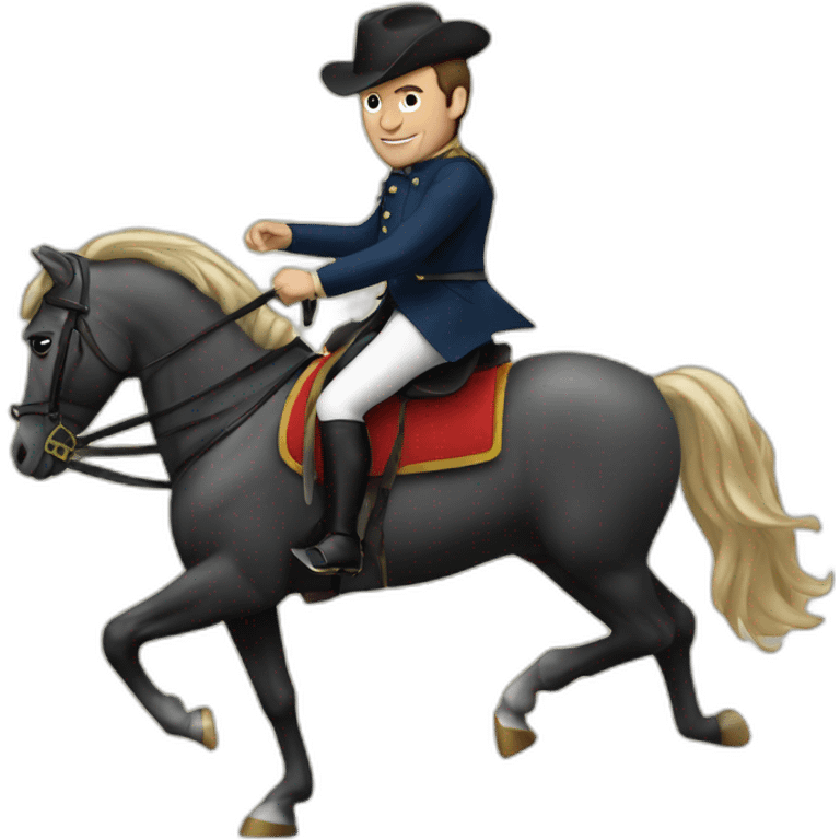 Macron sur cheval emoji