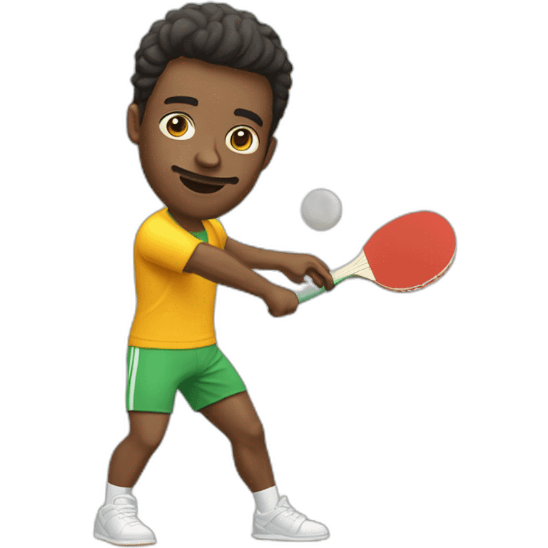 Joueur qui fait du Ping pong emoji