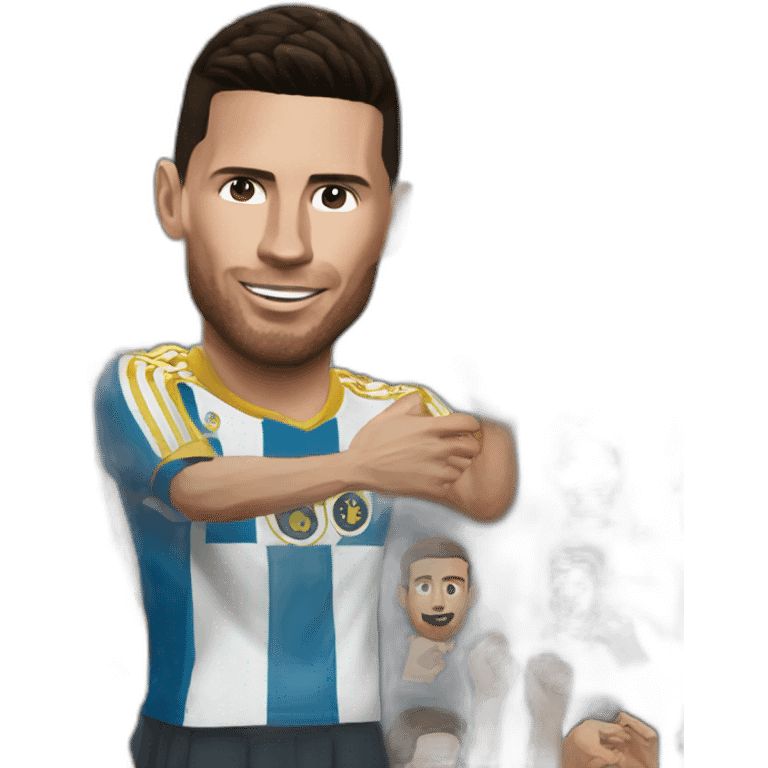 Ronaldo serre la main de messi emoji