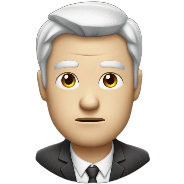 white-man-hr-manager-crossed-arms-angry looks in profile emoji