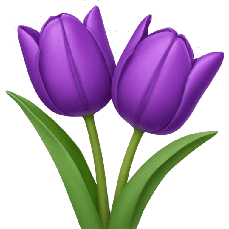 Purple tulips emoji