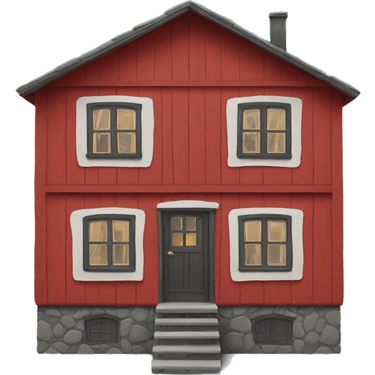 Swedish red house emoji