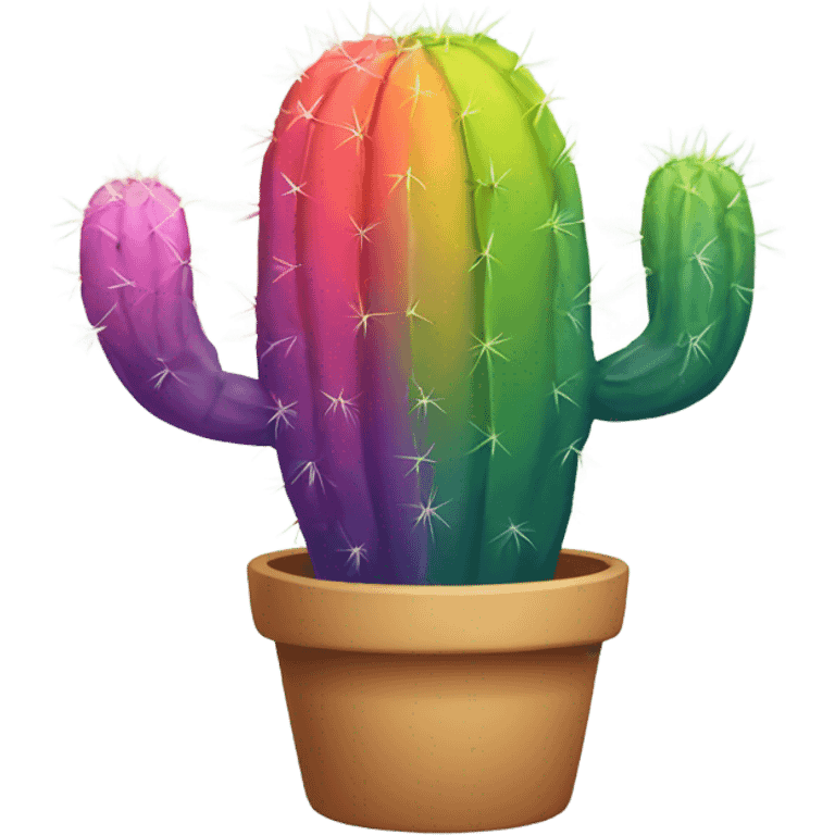 rainbow cactus emoji