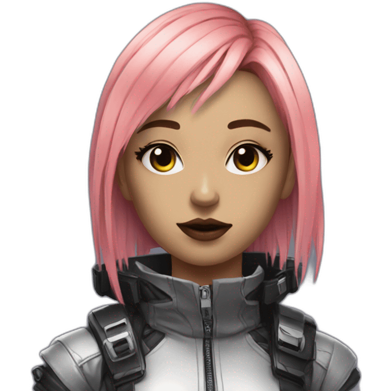 Cyberpunk e-girl emoji