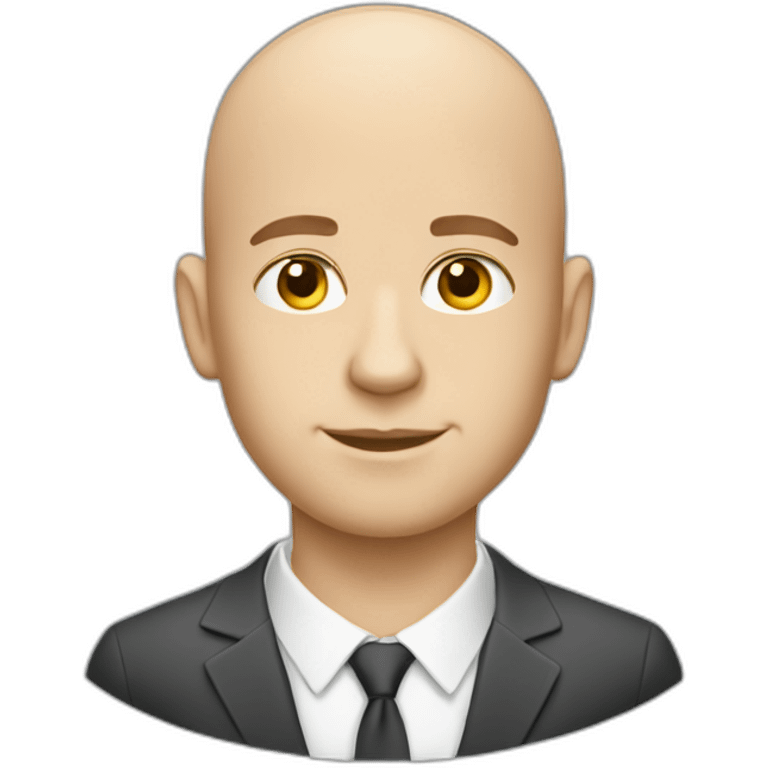 bald young finance white guy emoji