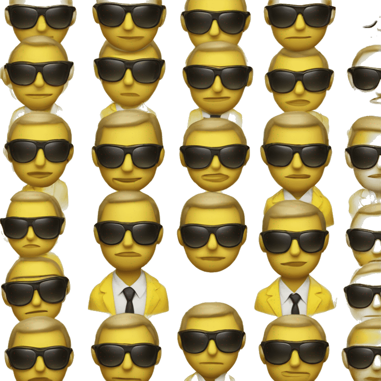 yellow suit mafia with thompson gun and sunglasses emoji