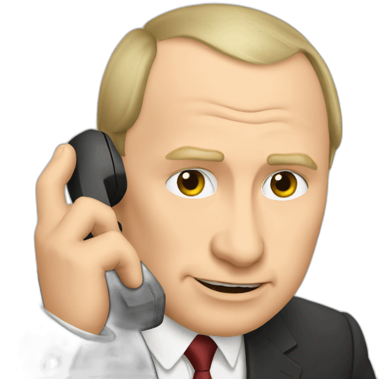 Putin speaking on phone emoji