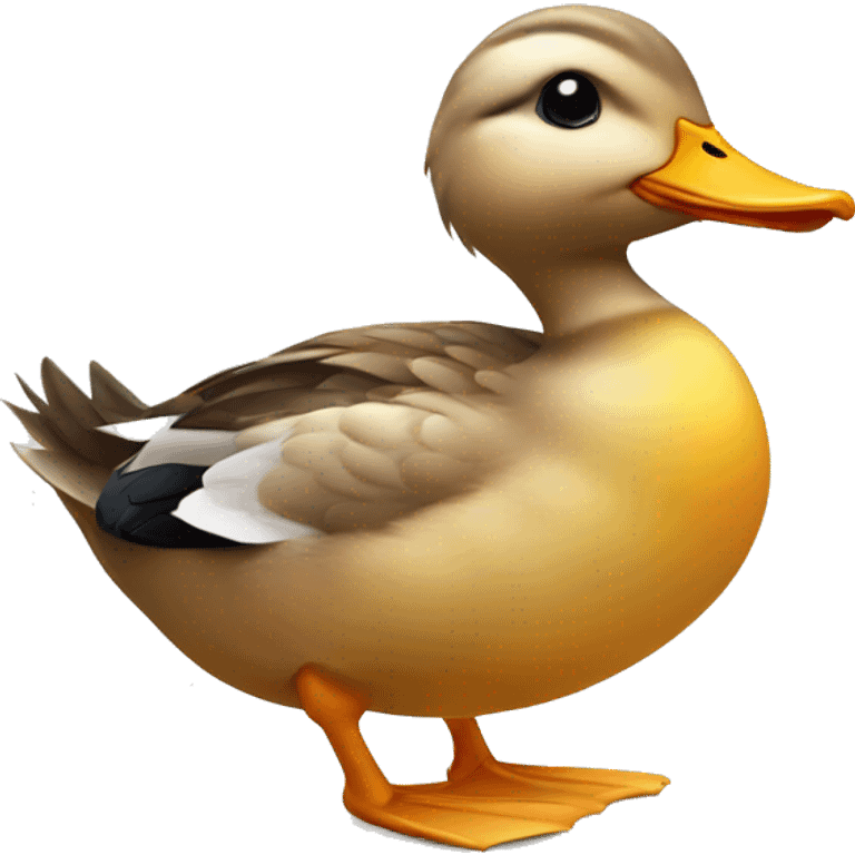 cute duck blushing emoji